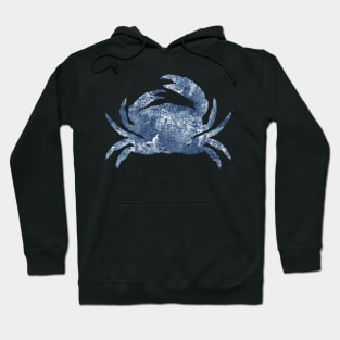 Sponge painted Crab Coastal art Hoodie